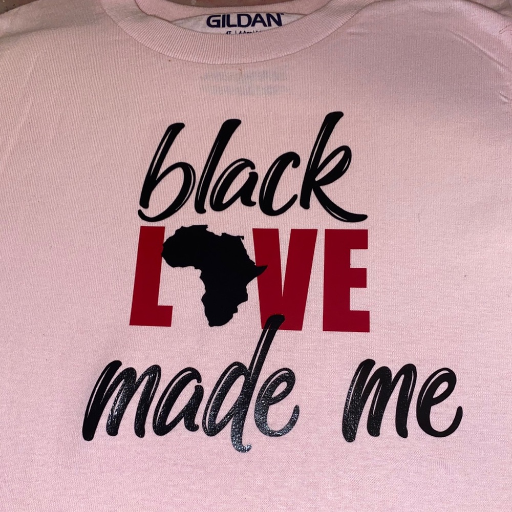 Girls Black Love top